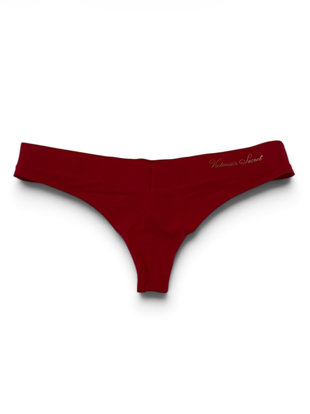 Y2K Victoria's Secret Red Seamless Thong Panties w/ VS Logo Waistband | XS | NWT